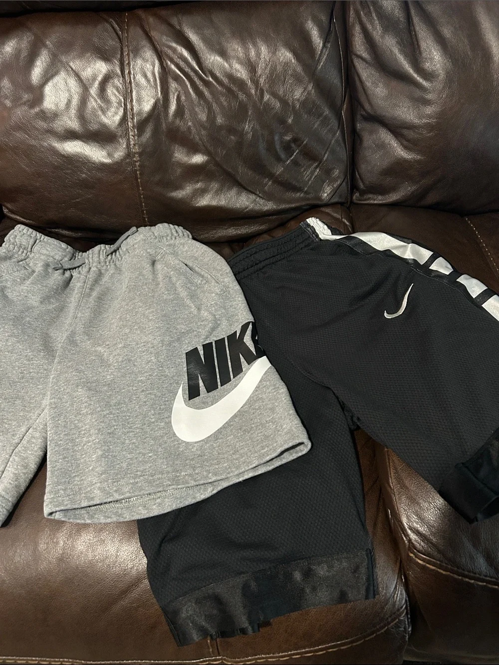 Nike Kids Gray & Black Athletic Shorts Duo
